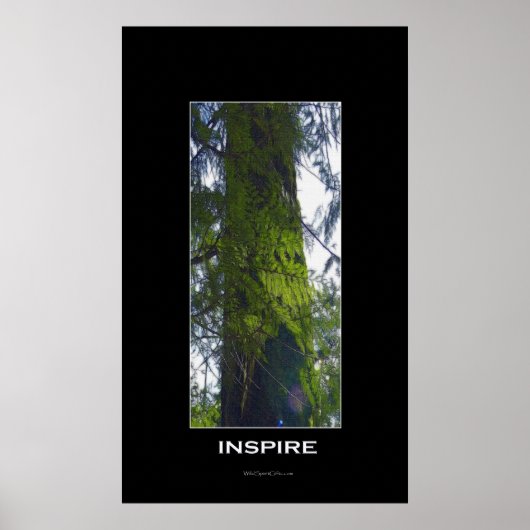 INSPIRE Motivatie Tree Art Poster canvas (Voorkant)