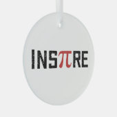 InsPire Pi dag | Happy Pi day Wiskunde Gifts Glas Ornament (Voorkant Rechts)