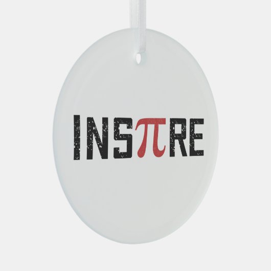 InsPire Pi dag | Happy Pi day Wiskunde Gifts Glas Ornament (Voorkant Rechts)