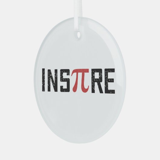InsPire Pi dag | Happy Pi day Wiskunde Gifts Glas Ornament (Voorkant links)