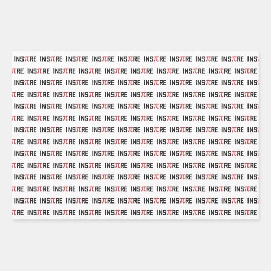 InsPire Pi dag | Happy Pi day Wiskunde Gifts Inpakpapier Vel (Voorkant)