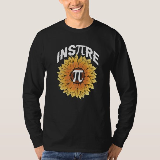 Inspire Pi Day Cool  Sunflower Math Mathematics T-shirt (Voorkant)