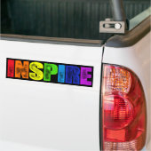 Inspire regenboogBumpersticker Bumpersticker (Op Truck)
