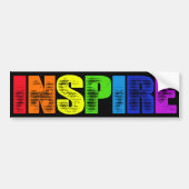 Inspire regenboogBumpersticker Bumpersticker (Voorkant)