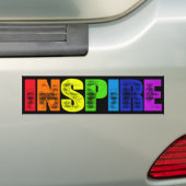 Inspire Regenboogsticker Bumpersticker (Op auto)