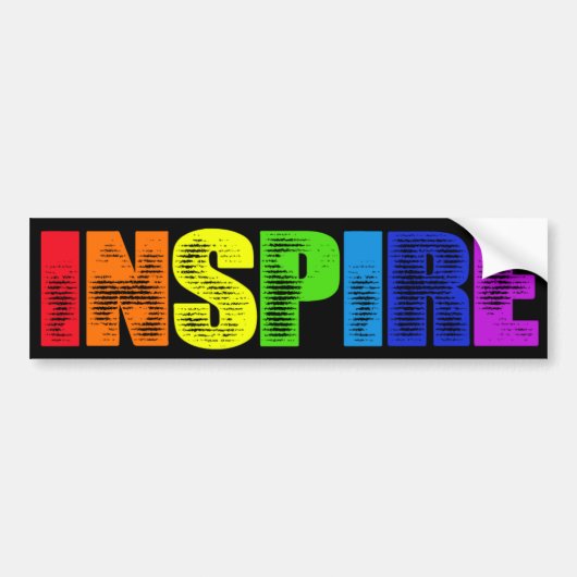 Inspire Regenboogsticker Bumpersticker (Voorkant)