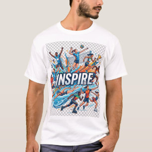 INSPIRE Sport Motivatie Poster - Voetbal Voet T-shirt