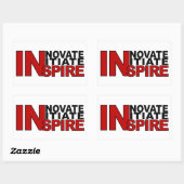INSPIRE stickers, pas aan Rechthoekige Sticker (Vel)