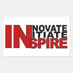 INSPIRE stickers, pas aan Rechthoekige Sticker