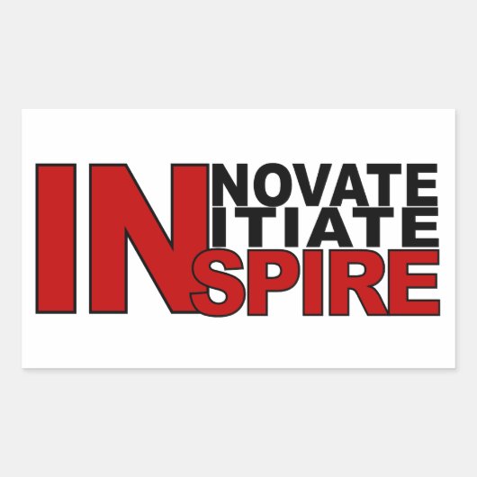 INSPIRE stickers, pas aan Rechthoekige Sticker (Voorkant)