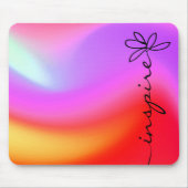 INSPIRE tekst over abstract neon Muismat (Voorkant)