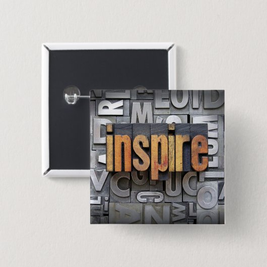 Inspire Vierkante Button 5,1 Cm (Voorkant /achterkant)