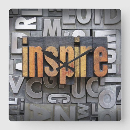 Inspire Vierkante Klok (Voorkant)