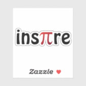 Inspire Wiskunde Geek Zwart Rood Pi Dag Sticker (Vel)