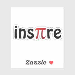 Inspire Wiskunde Geek Zwart Rood Pi Dag Sticker