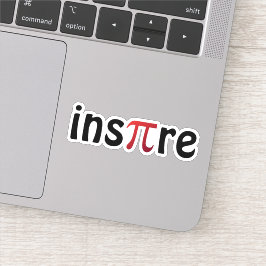 Inspire Wiskunde Geek Zwart Rood Pi Dag Sticker