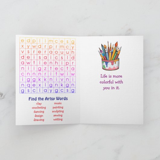 Inspire Your Heart with Art | January 31st  Kaart (Binnen)