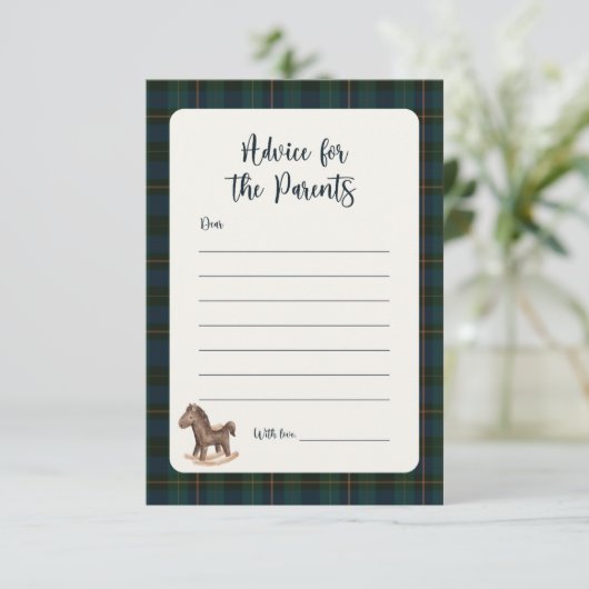 Inspired Baby Shower Advice Card (Staand voorkant)