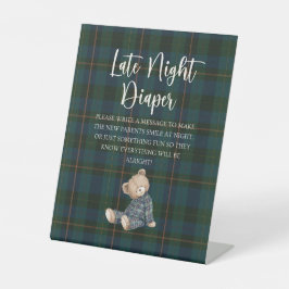 Inspired Baby Shower Diaper Game Reclamebord Met Voetstuk