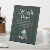 Inspired Baby Shower Diaper Game Reclamebord Met Voetstuk (Insitu)