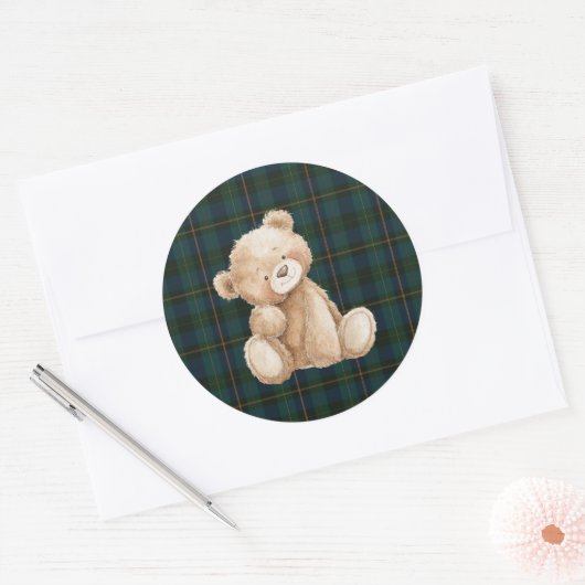 Inspired Baby Shower Ronde Sticker (Envelop)