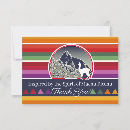 Inspired by the Spirit of the Andes Machu Picchu T Bedankkaart (Voorkant)
