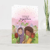 Inspired Inclusion Womens Day Card Hand- drawn Feestdagen Kaart (Achterkant)