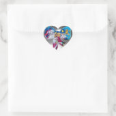 INSPIRED SANTA CHRISTMAS BOW HEART HART STICKER (Tas)