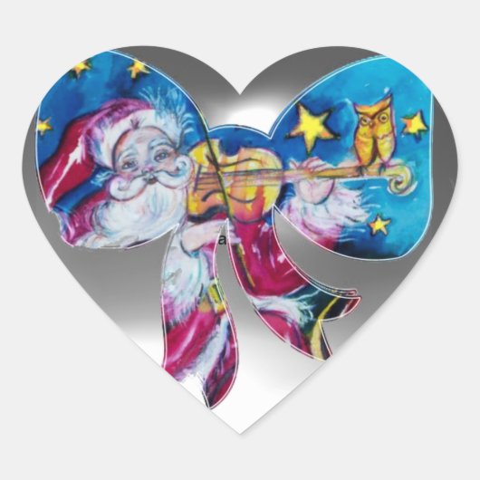 INSPIRED SANTA CHRISTMAS BOW HEART HART STICKER (Voorkant)