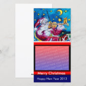 INSPIRED SANTA CHRISTMAS FOTO TEMPLATE FEESTDAGENKAART (Voorkant / Achterkant)