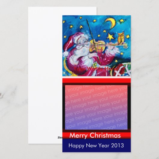 INSPIRED SANTA CHRISTMAS FOTO TEMPLATE FEESTDAGENKAART (Voorkant / Achterkant)