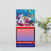 INSPIRED SANTA CHRISTMAS FOTO TEMPLATE FEESTDAGENKAART (Staand voorkant)