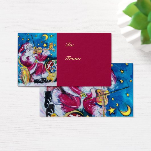 INSPIRED SANTA Kerstnacht Rood Blauw Visitekaartje (Bureau)