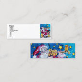 INSPIRED SANTA PLAYING VIOLIN MINI VISITEKAARTJE (Voorkant / Achterkant)