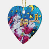 INSPIRED SANTA Red Ruby Gem Stone Heart Keramisch Ornament (Links)