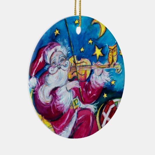 INSPIRED SANTA Red Ruby Gem Stone Keramisch Ornament (Rechts)