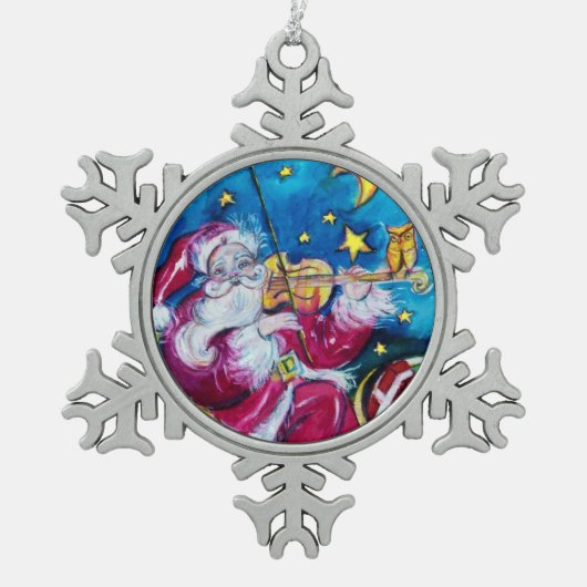 INSPIRED SANTA TIN SNEEUWVLOK ORNAMENT (Voorkant)