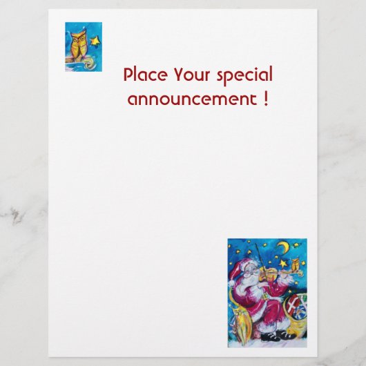 INSPIRED SANTA VIOLIN PLAYER Kerstmis Flyer (Achterkant)