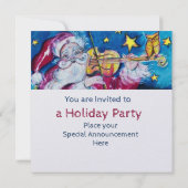 INSPIRED SANTA VIOLINIST CHRISTMAS PARTY INVITE KAART (Achterkant)