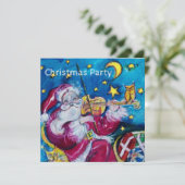 INSPIRED SANTA VIOLINIST CHRISTMAS PARTY INVITE KAART (Staand voorkant)