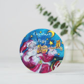 INSPIRED SANTA VIOLINIST CHRISTMAS PARTY INVITE KAART (Staand voorkant)