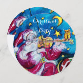 INSPIRED SANTA VIOLINIST CHRISTMAS PARTY INVITE KAART (Voorkant / Achterkant)