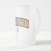 "Inspired Spark" Frosted Glass-Mok Matglas Bierpul (Voorkant rechts)