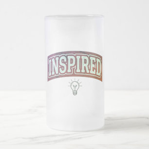 "Inspired Spark" Frosted Glass-Mok Matglas Bierpul