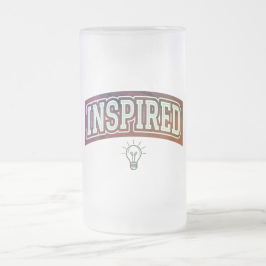 "Inspired Spark" Frosted Glass-Mok Matglas Bierpul (Center)