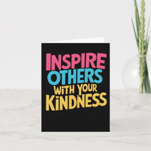 Inspireer anderen met uw vriendelijkheid Sticker 1 Kaart