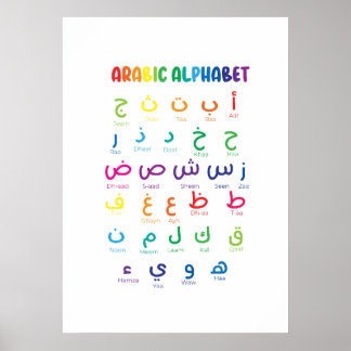 Inspireer Arabisch leren: mooi alfabet kunst Poster