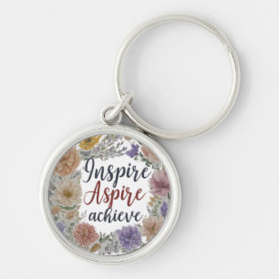 Inspireer Aspire Bereik premium ronde Sleutelhange Sleutelhanger