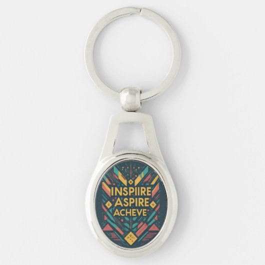 Inspireer Aspire Bereiken - Ovale Sleutelhanger (Voorkant)