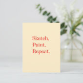 Inspireer creatieve volharding met typografie cita briefkaart (Staand voorkant)